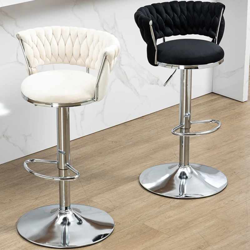 Simple Adjustable Swivel Chairs Modern Minimalistic Design Nordic Bar Stools Metal Comfortable Tabouret De Bar Luxury Furniture