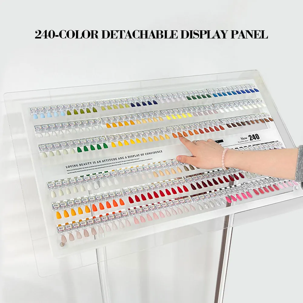 Nail Enhancement Contrast Color Plate High-end Acrylic Removable 240 Color Nail Polish Gel Embedded Sample Display Book
