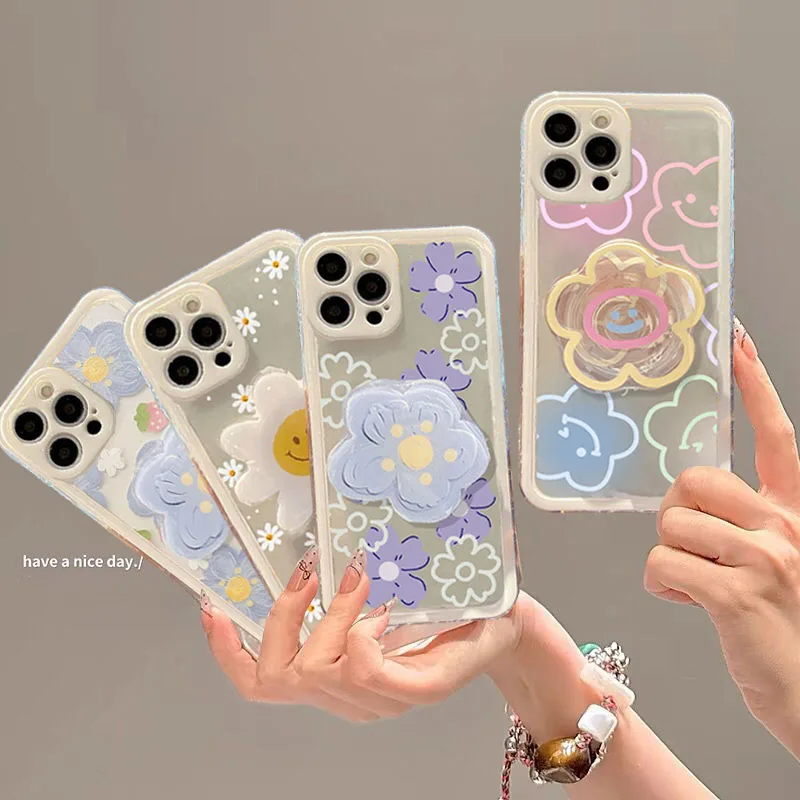 

Daisy Sunflower Bracket Holder Phone Case For Xiaomi POCO X7 X6 F5 X5 X4 X3 M3 M6 F6 Pro NFC F3 X3GT X4GT 11 Lite 11T Pro Cover