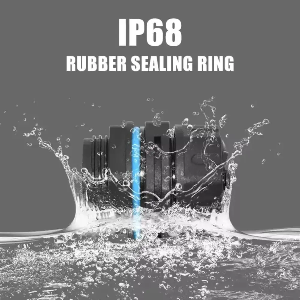 IP68 مقاوم للماء RJ45 موصل الشبكة محمية دائرية Cat6A RJ45 موصل الشبكة مقاوم للماء المشتركة الصناعية
