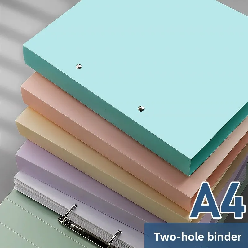 2-ring File Binder File Folder A4 Binder Folder Cover Office Document Organizer Can Hold 200 Sheets Test Paper Desk Organizer