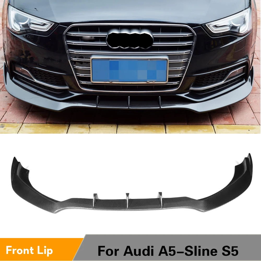 

Carbon Fiber Car Front Bumper Lip Spoiler Chin Apron for Audi A5 Sline S5 8T 2012-2016 Non Standard