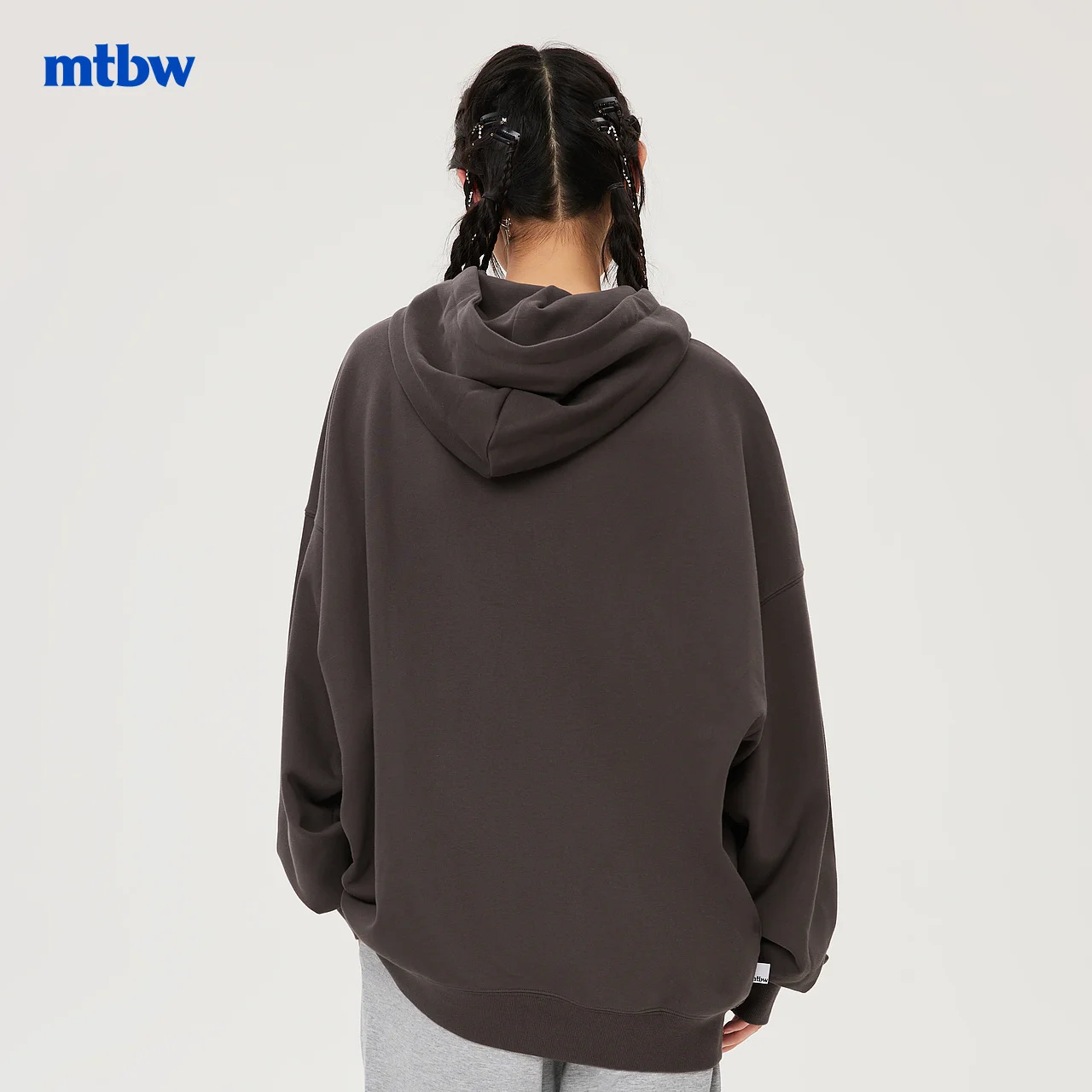 Metersbonwe-Hoddy Men Women's Knit Pullover Classic Embroidery Logo Solid Color Hoodie Casual Youth Teenager Winter