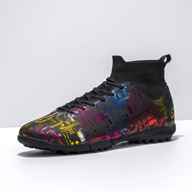 Fußballs chuhe Herren Outdoor-Training Fußballs chuhe Kinder Student rutsch feste Rasen auflage Sport High-Top Plus Size Schuhe