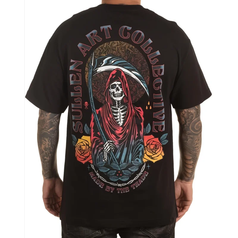 3D Print Skull Graphic Men's T-Shirt Gothic Cool Style Short Sleeve Pullover Top Loose Round Neck Breathable Comfortable Clothes