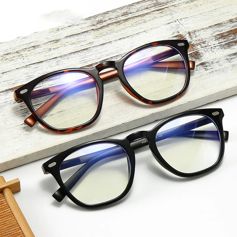 

Fashion Retro Brand Design Computer Glasses TR Frame Anti Blue Ray Glasses For Men Or Women Prescription Optical Eyewear