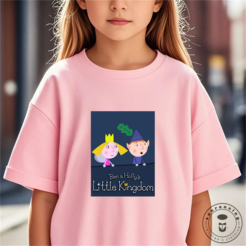 Cartoon Kinder Spaß Ben und Holly Kingdom T-shirt Nette Mädchen Kleidung Baby Jungen T-shirt Sommer Kurzarm Kinder Top