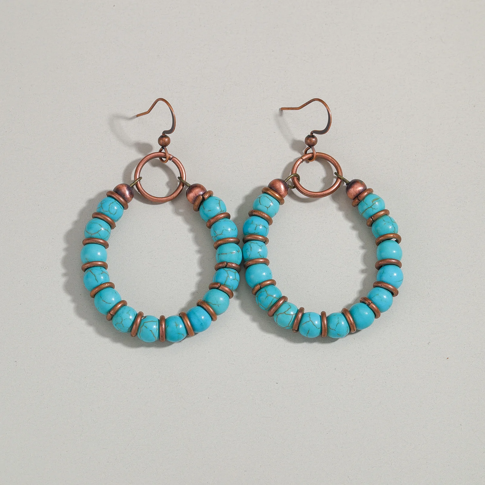 Bohemian style turquoise bead - Turquoise Stone Ring 评论和价格