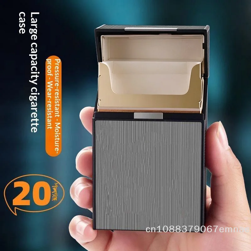 【xxx】Metal Cigarette Case 20 Cigarette Capacity Crush Proof For Daily Commute Outdoor Use[ZYS]