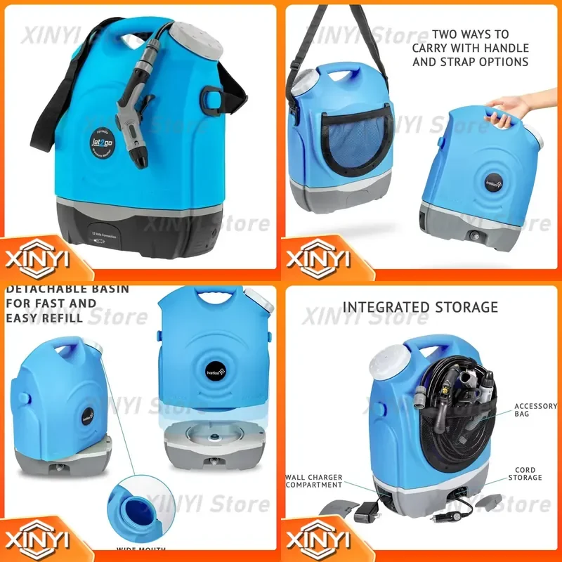17L Rechargeable Portable Pressure Washer for Car Wash for Outdoor Cleaning for Auto Parts for Multipurpose Use for Garden