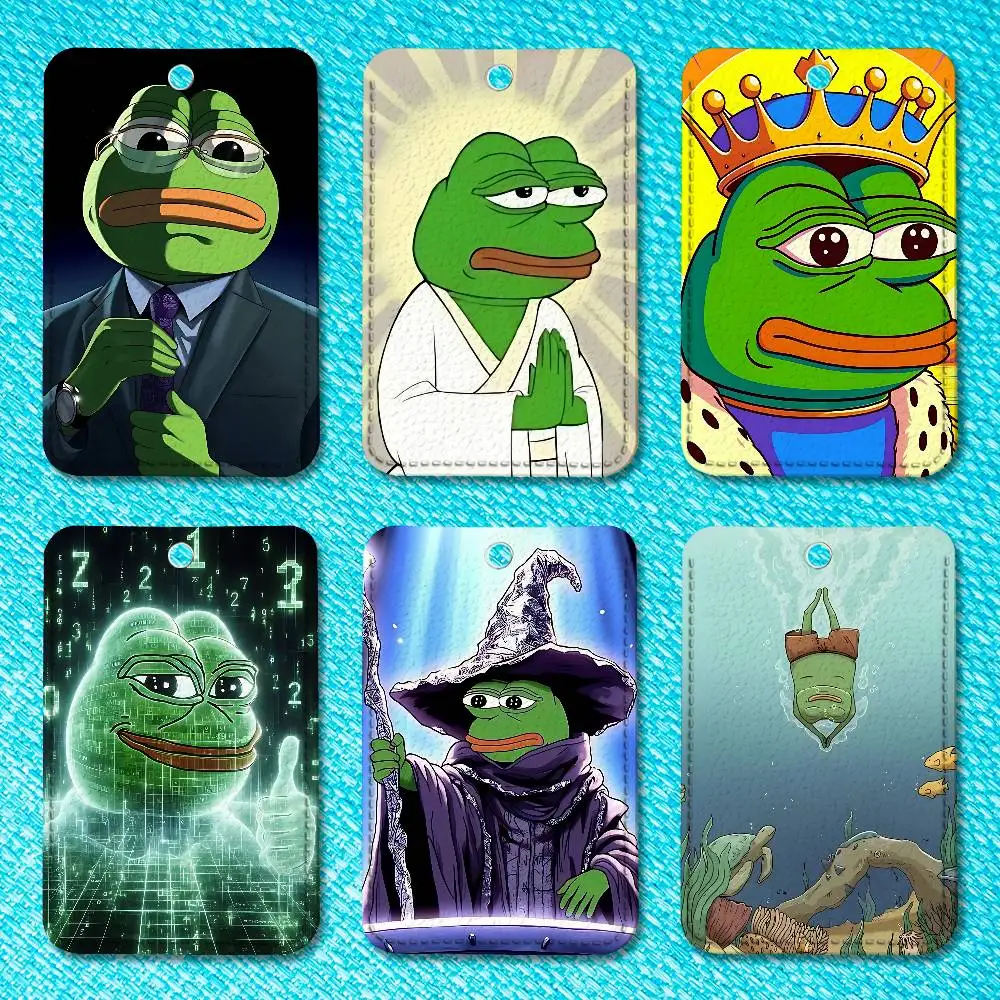 Portachiavi Cool P-Pepe The F-Frog per Carte di Lavoro, Bancarie, Aziendali, Studenti, Custodia Protettiva per Tessere e Carte Autobus