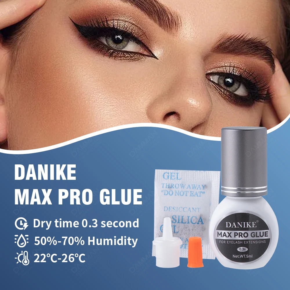 2Bottles DANIKE Extra Strong Adhesive for Eyelash Extensions Long-Lasting 6-7Weeks Individual Lashes Glue Professional Supplies