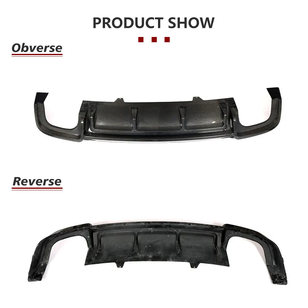 Car Rear Bumper Diffuser for Audi A5 Sline S5 B9 Sport 2017-2019 2-Door 4-Door Rear Diffuser Lip Spoiler Carbon Fiber / FRP - view 6