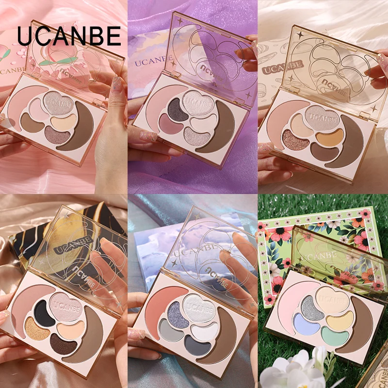 Ucanbe seven-color multi-functional eyeshadow disc, blush, high-gloss grooming integrated makeup comprehensive disc