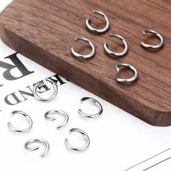 1.5mm Thick Stainless Steel 8/9/10/12mm Open Jump Rings For Jewelry Making Materials Necklace Bracelet Connector DIY Accessories