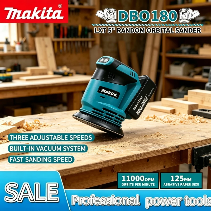 

Makita DBO180Z Brushless Cordless Rechargeable Sander Orbital Random Disc Tool for Woodworking Sanding Polishing Putty