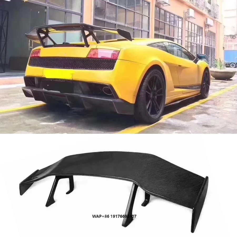 

DM Style Carbon Fiber Rear Trunk Spoiler GT Wing Spoiler forLamborghini Gallardo LP550 LP560 LP570 Rear Spoiler
