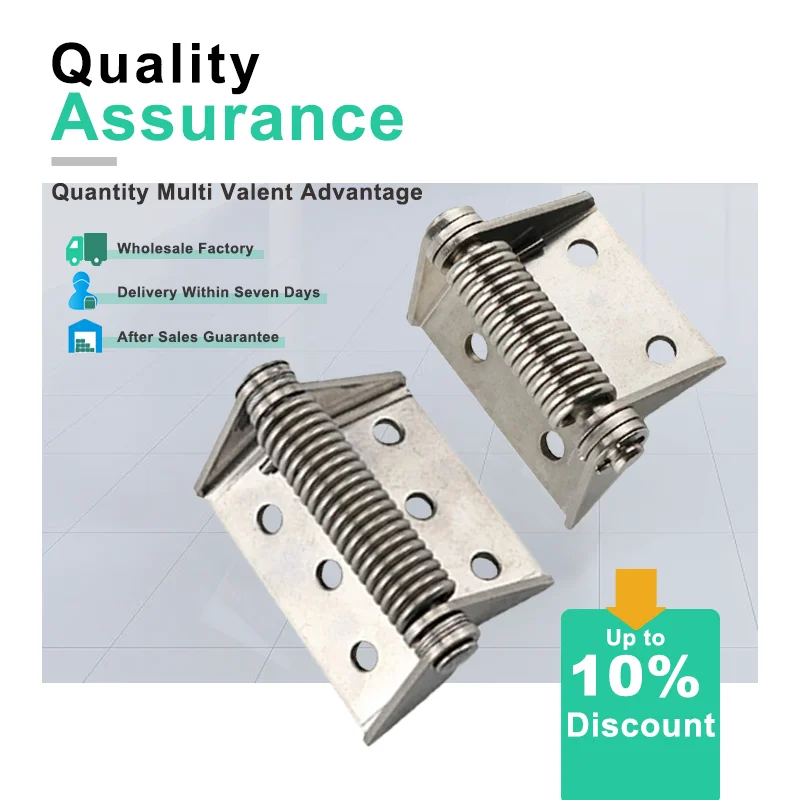 304 Stainless Steel Heavy-Duty Spring Automatic Reset Hinge Suitable For Industrial Machinery Electrical Box Cabinet Doors