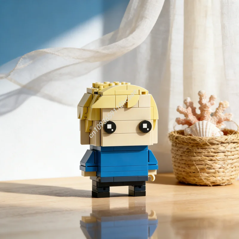 123 Piezas MOC Brickheadz Charlie Bucket Willy Wonka El Modelo de Chocolate Bloques de Construcción Juguetes de Construcción Regalos de Navidad Educación