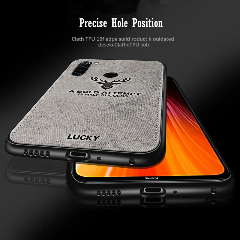 Cloth Case For Xiaomi Mi 11 10T 10 Lite 9 9T Poco F3 F2 Pro Redmi 9A 9AT 9C 9T Note 10S 8 9 10 Pro Build-in Magnet Deer Cover