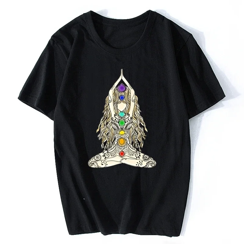 fashion manga Yoga Chakra Meditation  man Fun Sun Mandala Humor T  Over Size S-5XL Homme Spring Leisure Cotton  Customize Shirt