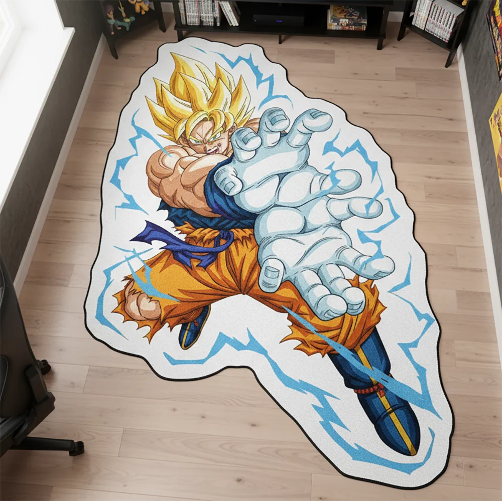 

Коврик/напольный коврик с изображением Гоку из мультфильма «Драгон Болл», декор для детской комнаты, нескользящий ковер, коврик для домашних животных/игровой коврик, мягкое декоративное одеяло