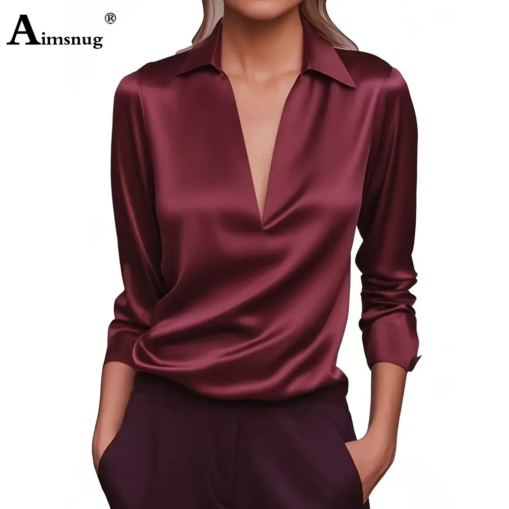 Estilo europeu 2025 mulheres camisas básicas de manga longa nova moda elegante com decote em v blusa senhoras camisa entalhada blusas femmes