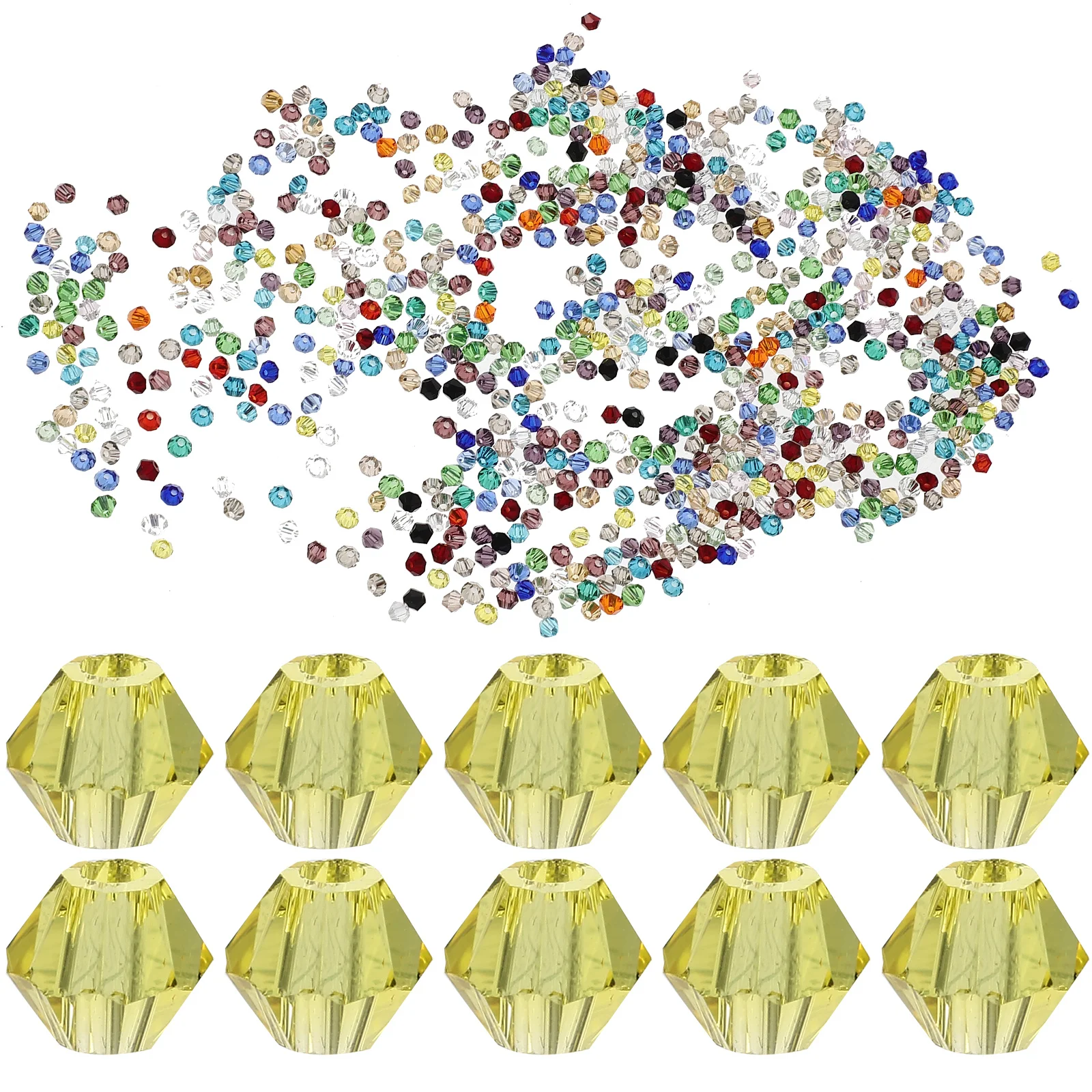 

1 Bag Rhomb Glass Beads Section Bright Color Loose Beads for Jewelry Making Charms DIY Bracelets Crafts Bead Loose Bead Charm