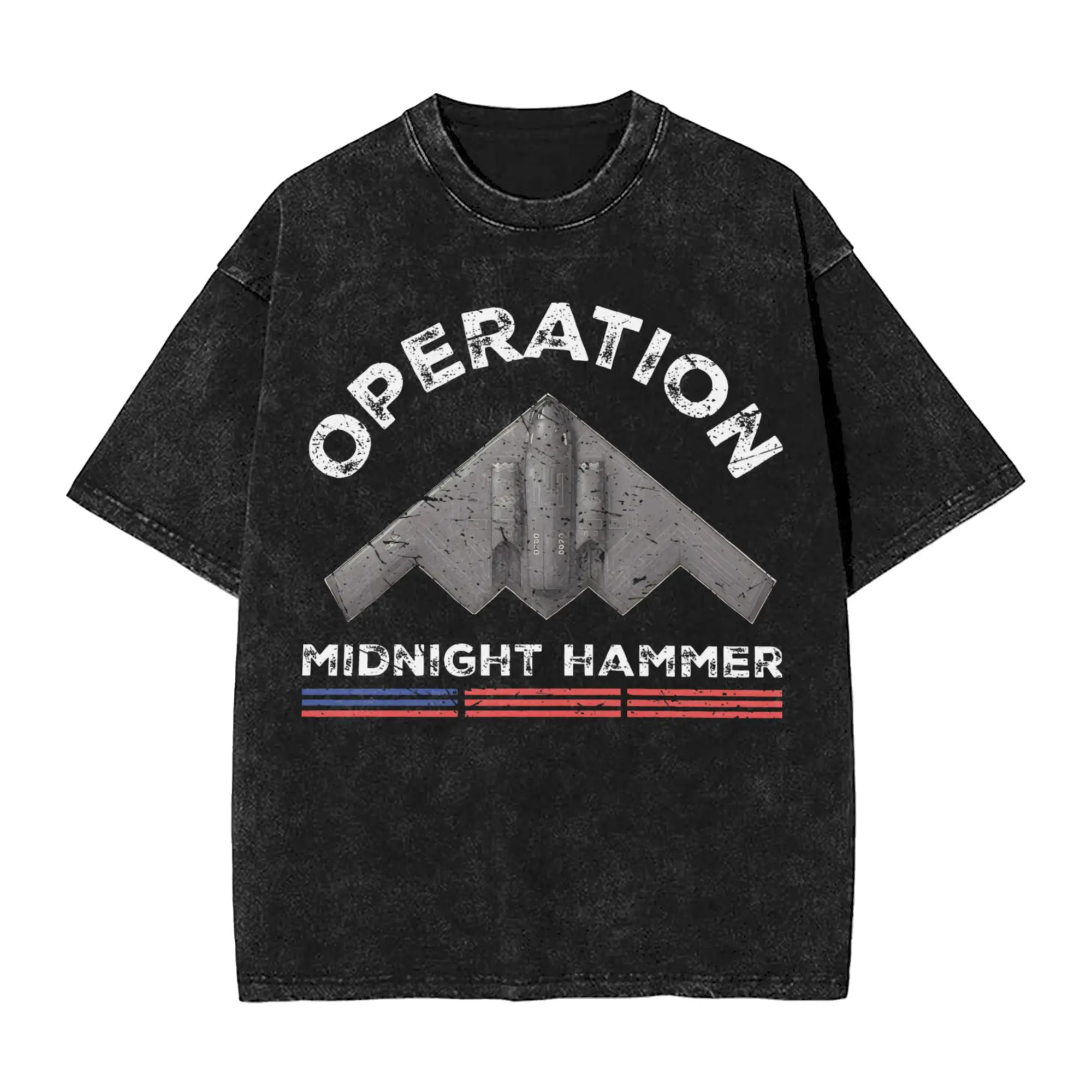 Operation Midnight Hammer  Washed T Shirts Streetwear Hip Hop Retro T-Shirt  Tee Shirt Men Women Cotton Oversize