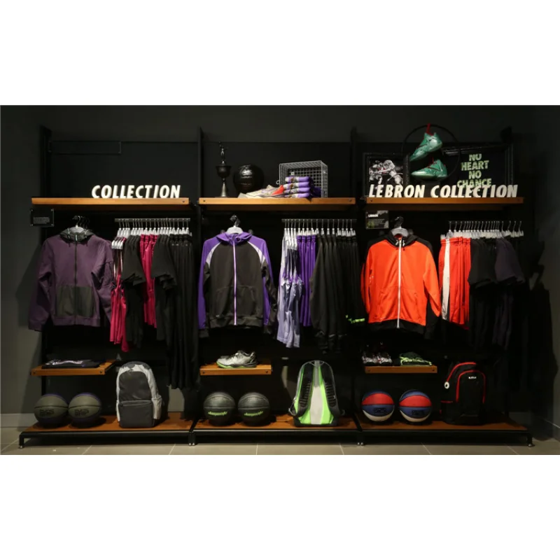 （customized）Modern Shopping Mall Retail Sport Clothing Shop Display Sport Shop Furniture Equipment