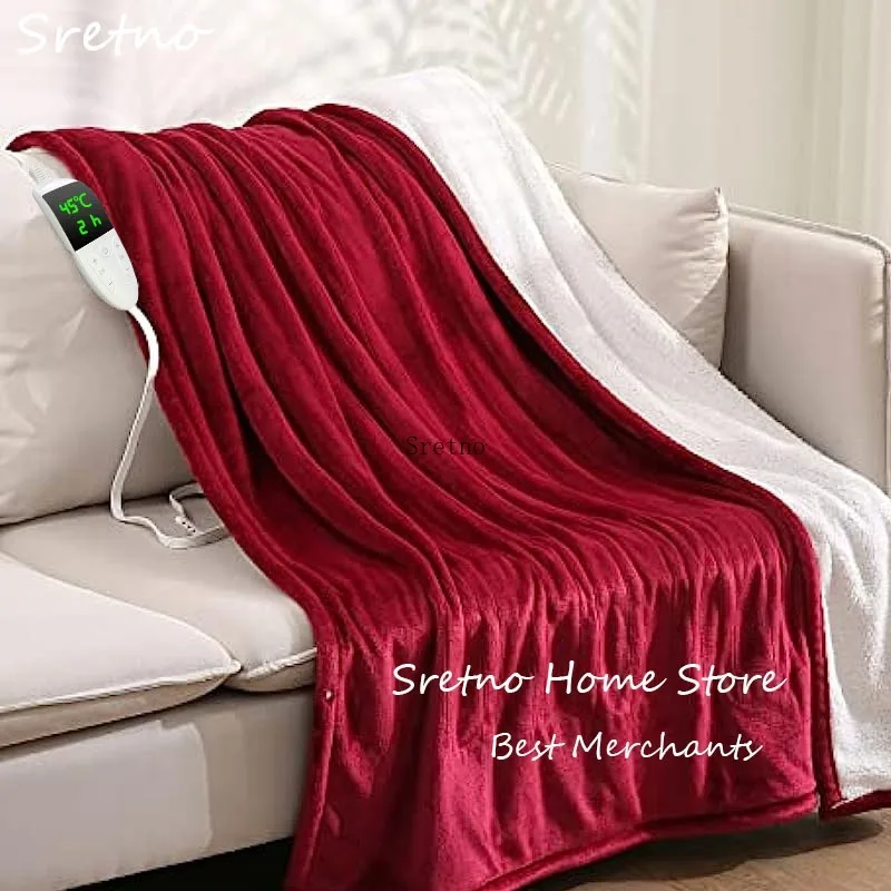 SRETNO Multi Functional Electric Blanket Thickened Flannel Shawl Heated Body Cover Blanket Office Heating Blankets Heating Pad