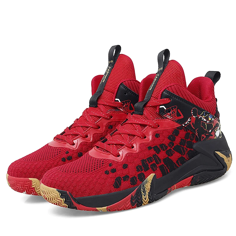 

Мужские уличные баскетбольные кроссовки с высоким верхом, повседневные спортивные кроссовки для студентов, светоотражающая резиновая подошва, высокие баскетбольные кроссовки для мужчин