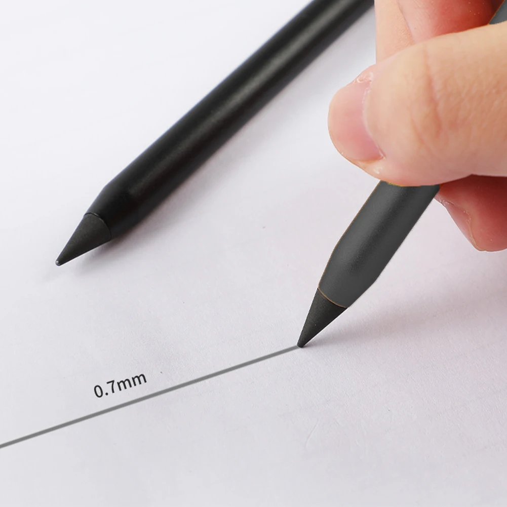 Lápis HB Nib substituível para escrever e desenhar, pintura eterna, papelaria reutilizável estudante, material escolar, lápis Inkless, 3pcs