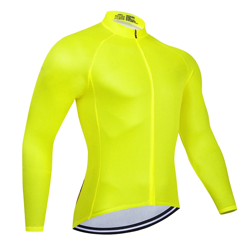 

Men's Yellow Cycling Jersey Long Sleeve Summer Spring Bicycle Long Jersey Road Bike Clothing Pro Team bicycle cycling clothes