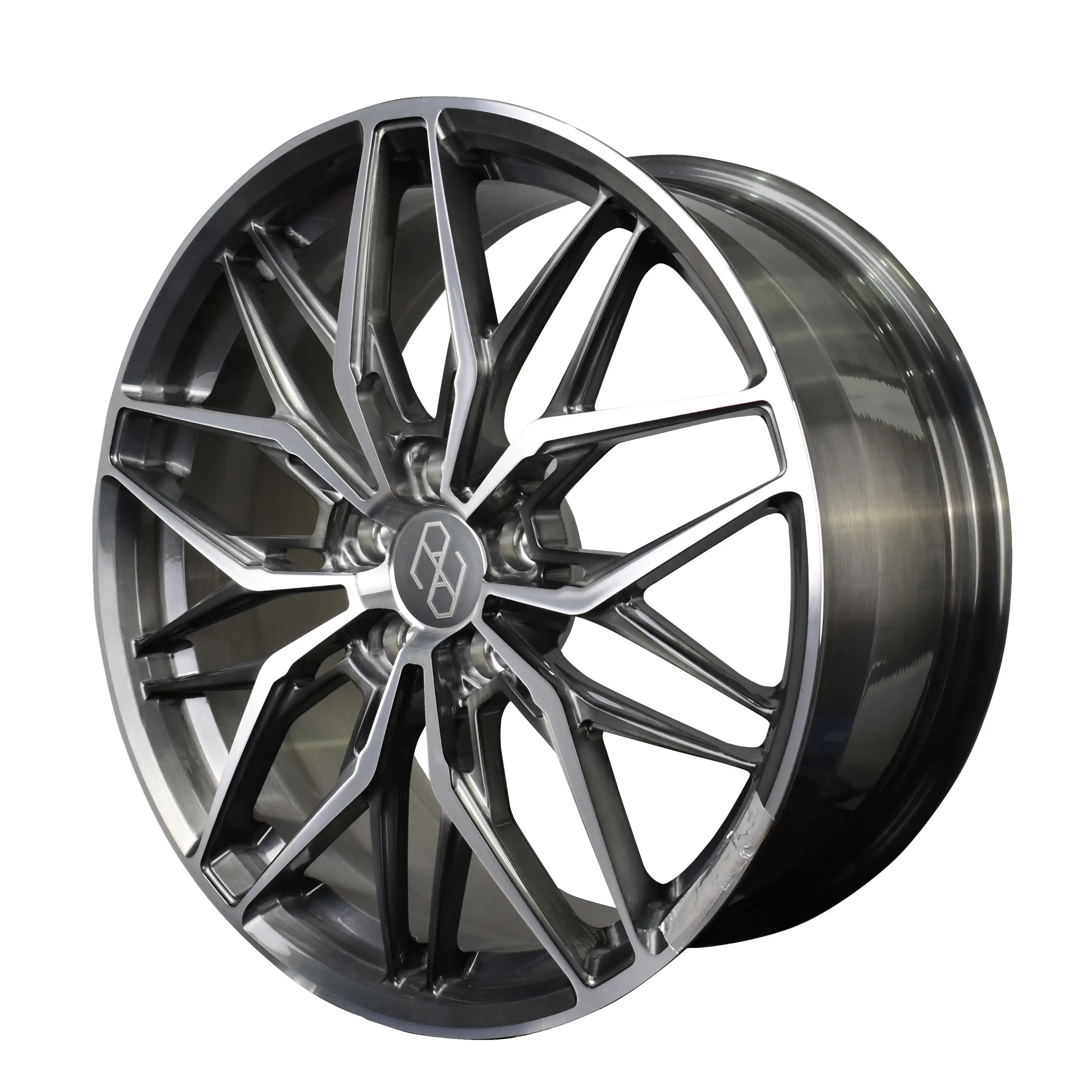 Pengzhen Hand Brushed Grey and Diamond Cut Forged Wheel 19 20 Inch Rim for Porsche Jetta GLI SE