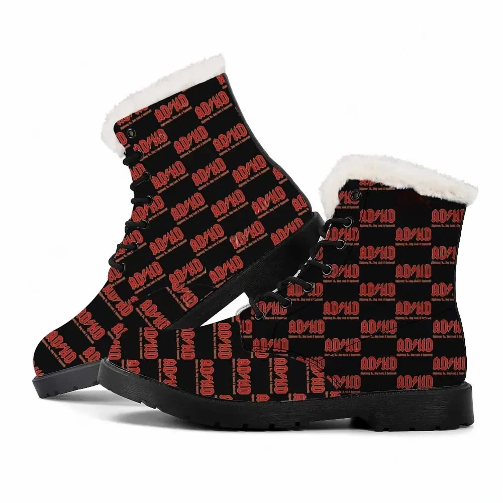 Go All Out Adult ADHD Highway to Hey Look A Squirrel Funny Music Plush Boots Mens Womens Teenager Shoes Boot Customize Shoe