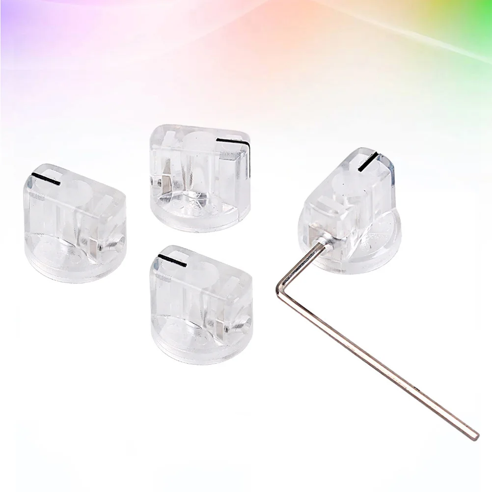 

Parliky 4pcs Electric Guitar Knobs Set Volume Control Pointer Effect Pedal Wrench Gd68