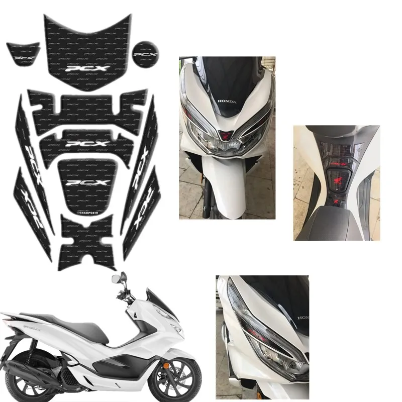 

Для Honda PCX 125 150 PCX125 PCX150 2018 2019 защитная накладка на бак мотоцикла 3D гелевые наклейки Decal - 3