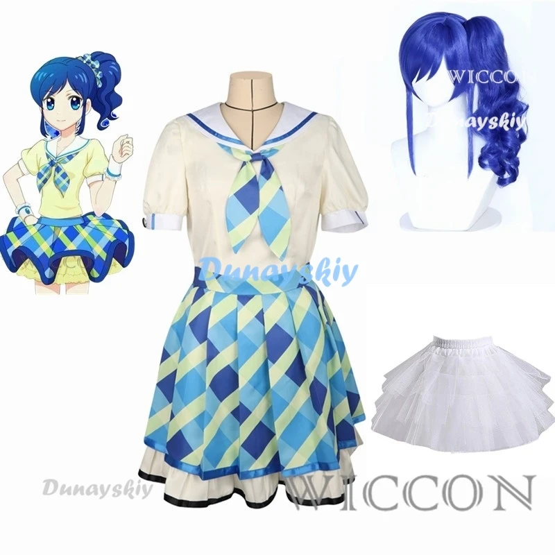 Kiriya Aoi Cosplay Anime Aikatsu！Cosplay Costume Wig Women Cute Kiriya Aoi Cosplay Uniform Halloween Aikatsu