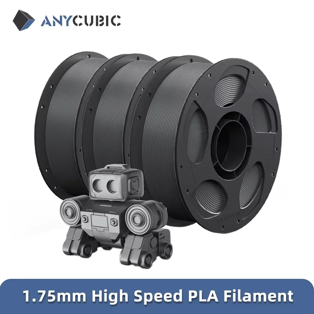 ANYCUBIC 5KG High-Speed PLA Multicolor Filament 1.75mm 1kg/Roll Plastic Rubber Consumables Material For FDM 3D Printer Kobra