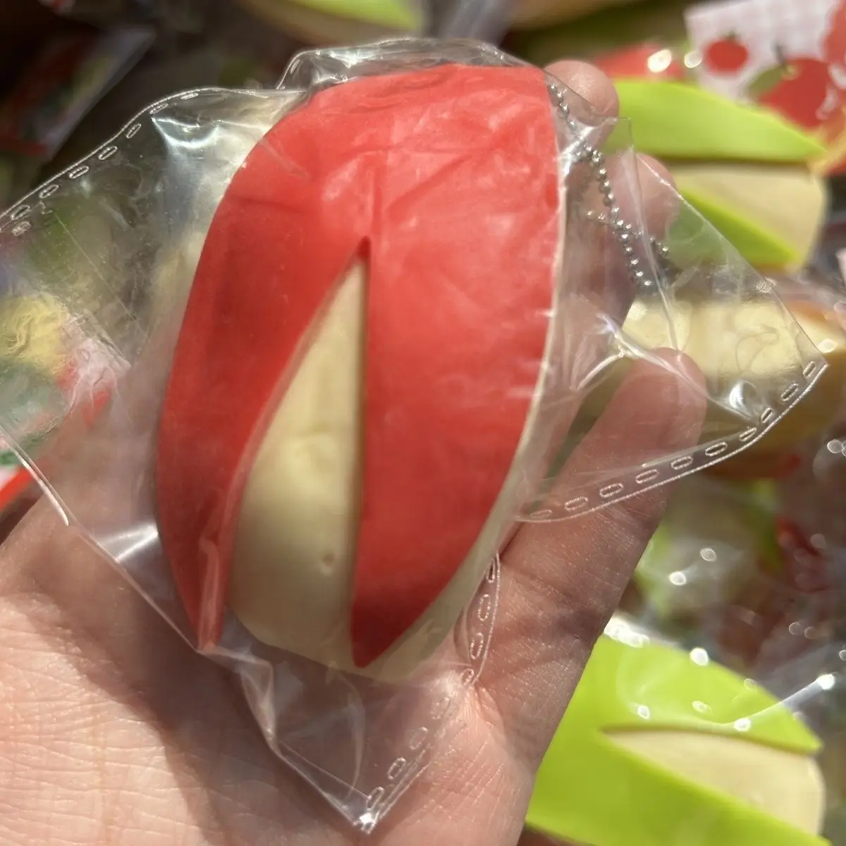 

Green Eed Apples Cute Cartoon Apple Slice Pendant Squishy Fidget Toy Party Game Surprise Blind Box Gift Girl's Christmas Present