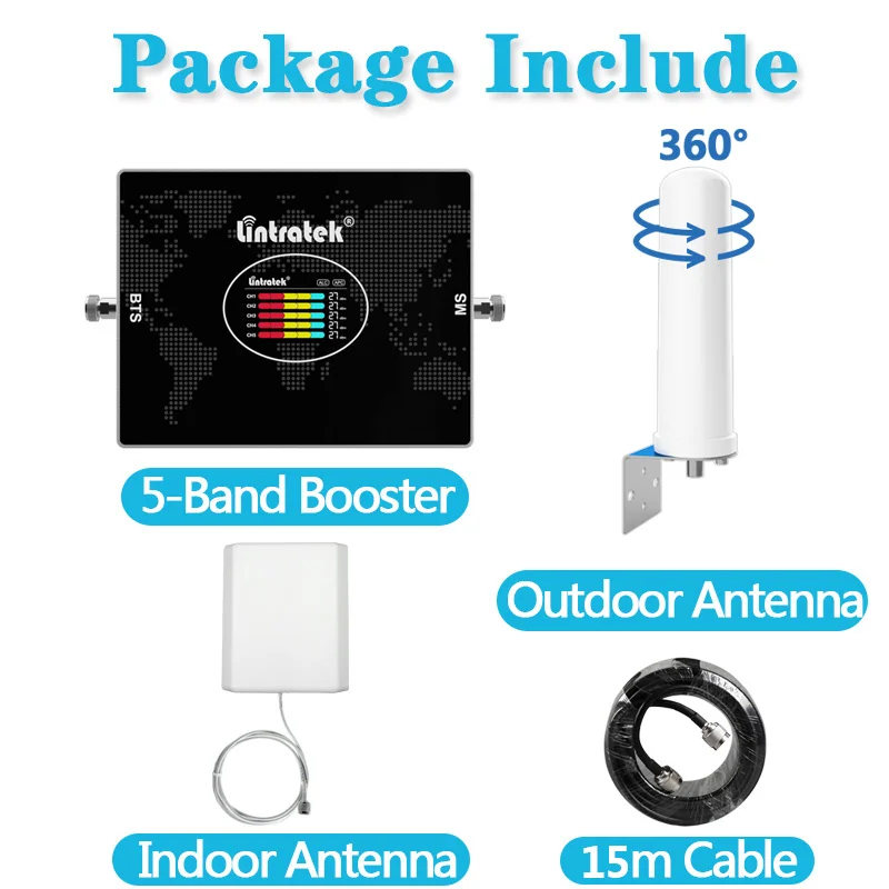 Imagem -06 - Amplificador Celular da Faixa Lintratek5 B28 700 900 1800 2100 2600 Mhz b2 b4 Lte 2g 3g 4g Impulsionador do Sinal Reapeter Móvel 70db Agc