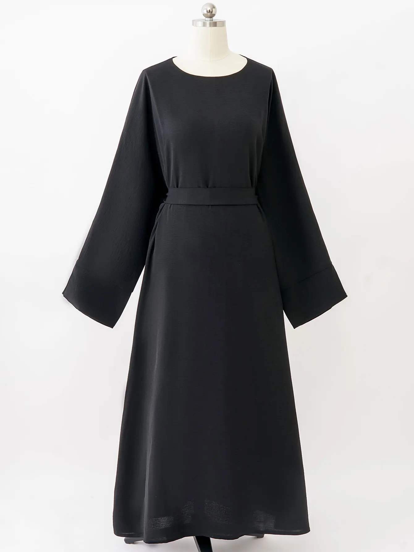 新しい黒のアバヤ女性用ウエスト定義ベルトラマダン遵守中東の宗教集会や正式なイスラムの服装用