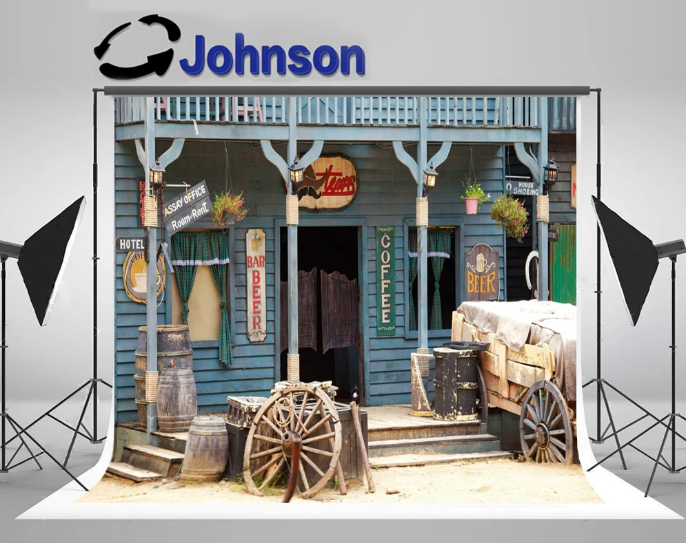 

JOHNSON Old Cottage Coffee Beer Bar Wood background High quality Computer print party backdrop