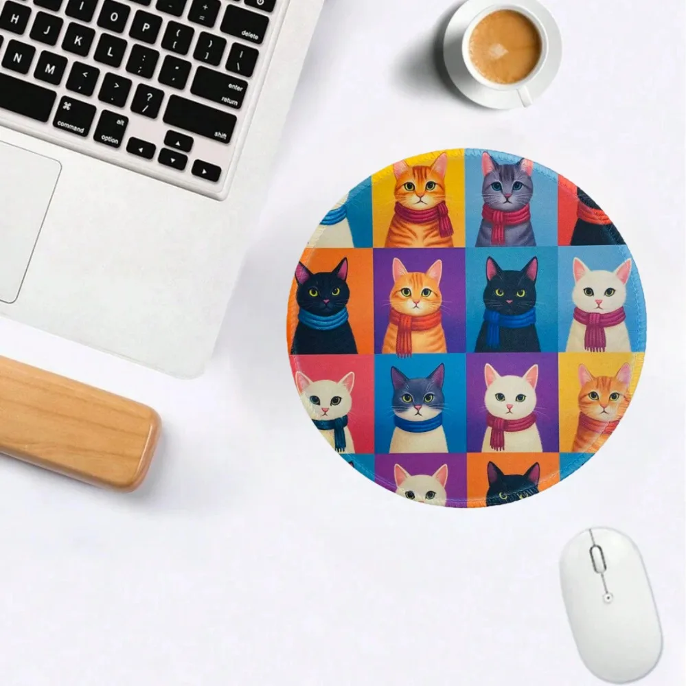 

Super Anti-Slip Round Mouse Pad - Laptop/Gaming/Office Computer Mat