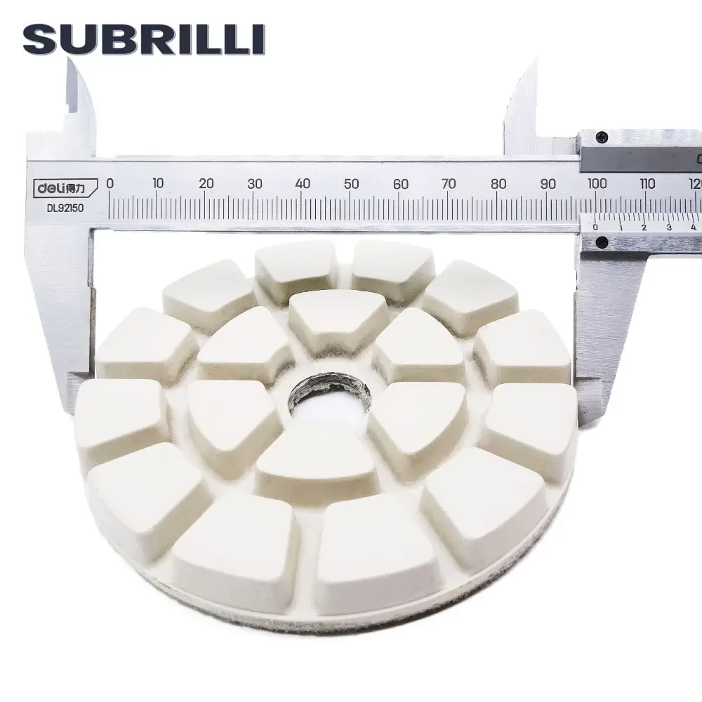 SUBRILLI 3/4 Inch Diamond Polishing Wheel Floor Renew Sanding Disc Concrete Stone Granite Marble Repair Resin Bond Polish Pads