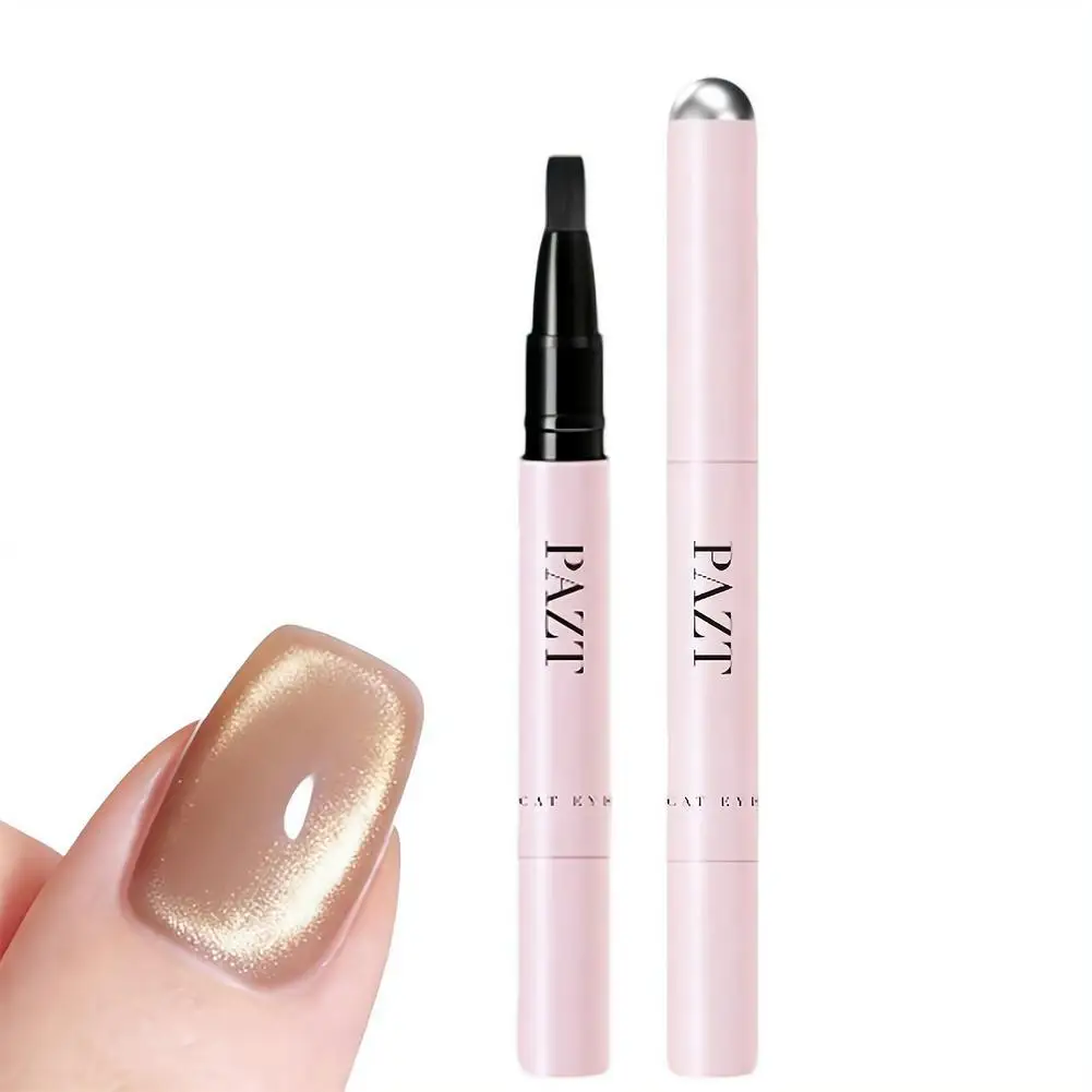 Magnetischer Gel-Nagellack-Stift, 7-in-1 Glitzer Katzenauge Gel-Nagellack, Kein Unterlack/Überlack Nötig, Tragbarer Ein-Schritt-Nagellack-Stift – Detail 4