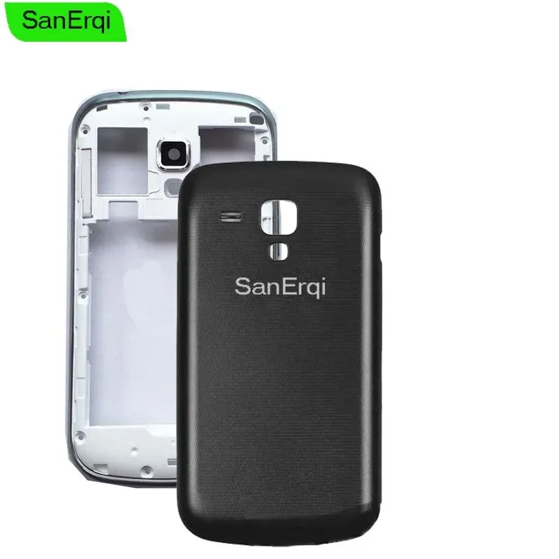 SanErqi carcasa completa con bisel para Samsung Galaxy s7562 marco medio + puerta de batería