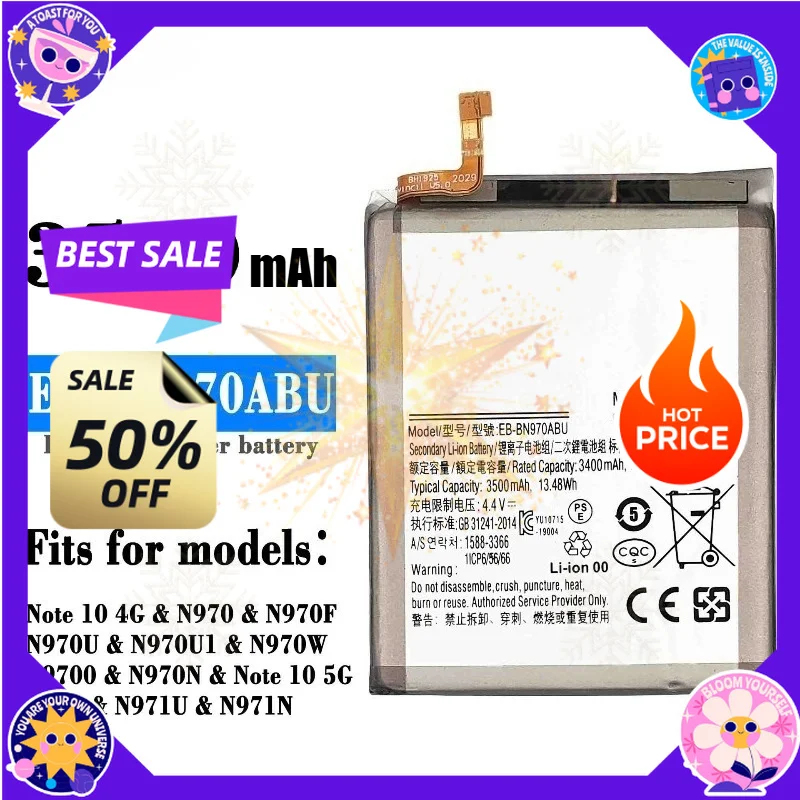 SWZY EB-BN770ABY EB-BN970ABU EB-BN972ABU Battery for Samsung Galaxy Note 10 /Note 10 Lite/Note 10 PLus Batteries