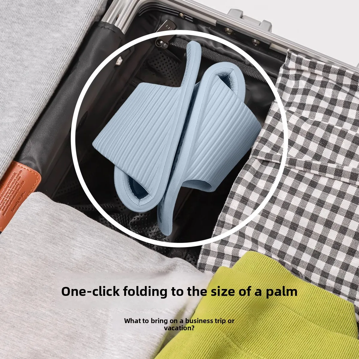Lightweight Foldable EVA Disposable Slippers Silent Quick‑Dry Non‑Slip Bath Slippers 4‑Season for Vacation Hotel Travel Home Use image 3
